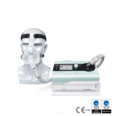 Dispositivo respiratorio di alta qualità Auto CPAP Bpap Bipap per Osa Apparecchio medico Ventilazione Macchina con umidificatore Terapia del sonno domestico