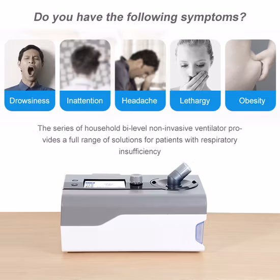 Dispositivo respiratorio di alta qualità Auto CPAP Bpap Bipap per Osa Apparecchio medico Ventilazione Macchina con umidificatore Terapia del sonno domestico